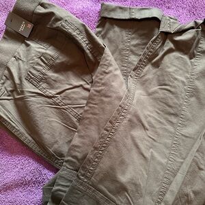 Torrid Olive Green Poplin Utility Crop Pants